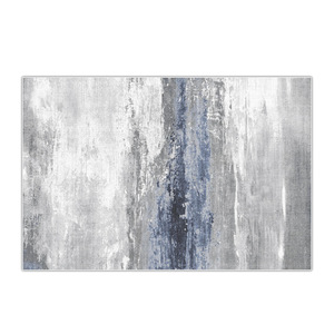 Alfombra de lujo estilo italiano, rectangular, con diseño abstracto, imitación de cachemira, lavable a máquina, para sala de estar, dormitorio, entrada. - Product Image 1