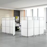Paravents de bureau mobiles pliables, cloisons amovibles en MDF, barrières de prévention des épidémies de style chinois pour usine et atelier