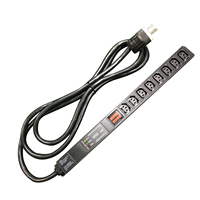 PDU 240V Dengan SPD Steker NEMA 30 Amp PDU 8 Konektor IEC C13 Rak Mount L6-30P Soket Paduan Aluminium PDU
