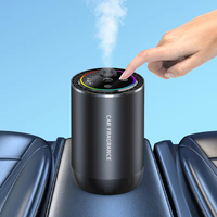 Diffuseur d'huiles essentielles à ultrasons Diffuseur de parfum de voiture Rechargeable Smart Car désodorisant Diffuseur d'humidificateur de voiture Métal YS