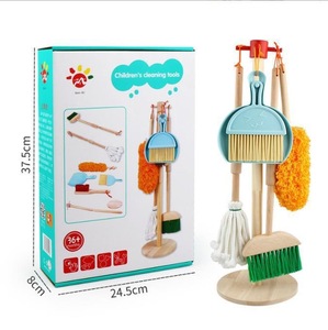 Ensemble de jouets créatifs pour enfants : kit de nettoyage de simulation en bois et plastique avec balai pour usage domestique - Product Image 3