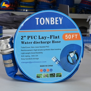 خرطوم مسطح PVC مرن لتصريف مضخة المياه بأحجام 1، 1.5، 1-1/4، 2، 3، 4، 6، 8، 10 بوصة للري الزراعي - Product Image 1