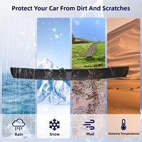 Pour BYD Shark 6 : Protection de capot anti-éclaboussures et anti-gravier en ABS noir mat, couvre-bord avant, kit extérieur 3 pièces avec ruban adhésif 3M