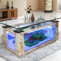Aquarium rectangulaire de luxe de haute qualité, best-seller, aquarium de bureau, plateau en verre personnalisable, accessoires inclus, 120L