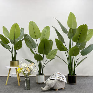 Palmier artificiel en pot, Bananier du voyageur, Décoration, Feuilles artificielles d'intérieur, Plante verte, Plantes artificielles, Bananier - Product Image 1