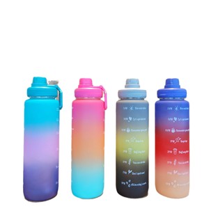 Gradient Sports <b>Water</b> <b>Bottle</b> With <b>Time</b> Markings For Daily Hydration Goal Tracking 32 Oz Plastic <b>Bottle</b> For Women Outdoor Use - Product Image 5