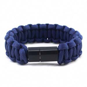 Free Sample Factory Wholesale Camping Durable Braided Charging <b>Wrist</b> <b>Band</b> Charging Paracord USB Cable Bracelet - Product Image 5