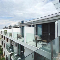 BNS personnalisé intérieur extérieur pont balcon poteau en acier inoxydable sans cadre garde-corps en verre escaliers balustrade main courante