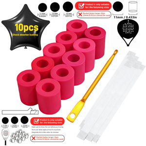 Antivibrazioni per <span class=keywords><strong>racchetta</strong></span> da tennis ABELHA, 10 antivibrazioni in silicone, con strumenti di installazione e nastro adesivo, riduce le vibrazioni - Product Image 1
