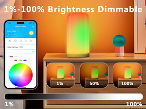 Lámpara de Noche LED Táctil para el Hogar, Luz de Lectura RGB con Cambio de Color, Control por Aplicación, ABS Minimalista - Product Image 2