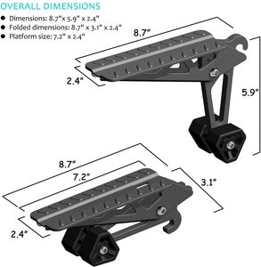 YHMOTO <b>Car</b> Door Step Stand <b>Hook</b> Pedal Roof Access for SUV Jeep Black <b>Car</b> Roof Box Tent Ladder - Product Image 6