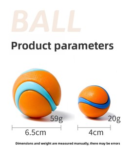 Factory Custom Pet Chew Toy Two Colors Dog Ball Dog Interactive Toy <b>Bite</b> Resistant Teeth-Cleaning Sound Dog Ball - Product Image 6