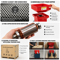 Moulin à grains en acier inoxydable pour usage domestique, 220V, petit moulin à farine électrique pour le café, les épices, les noix, les haricots