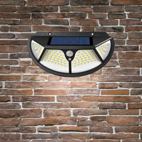 Lampe murale de sécurité extérieure super lumineuse à 102 LED blanc chaud, étanche, avec détecteur de mouvement, solaire, pour jardin, garage, IP65, DC 270
