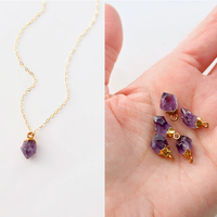 Accessoires Bijoux Bijoux en cristal de pierre naturelle Collier de pierres précieuses brutes Collier de pierres de naissance Cadeau pour son cadeau d'anniversaire