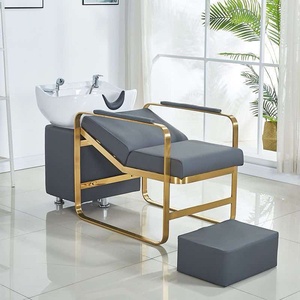 Chaise de lavage de cheveux portable en acier inoxydable noir, étanche et durable, pour salon de coiffure - Offre spéciale - Product Image 5