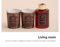 FORTUNE BOLIN Décoration d'intérieur, souvenirs de la Saint-Valentin, coffret cadeau, bougies en cire de soja, diffuseur de parfum en roseau de luxe