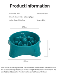 Custom Logo <strong>Plastic</strong> No Spill Portable <strong>Dog</strong> Food <strong>Bowl</strong> Pet Slow Feeder <strong>Bowl</strong> - Product Image 2