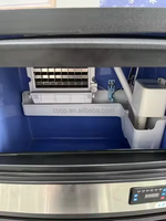Machine à glaçons en cubes pour comptoir commercial, 60 kg/24h, haute productivité, 220V, acier inoxydable, pour petits cafés et magasins de boissons