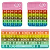 Jouet sensoriel anti-stress en silicone et métal souple, clavier à bulles à presser, popper anti-irritabilité, jeu familial tendance