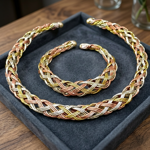 Wholesale Spiral Bohemian Women's Jewelry From Rawat Handicrafts Antique Gold Plated IGI Certified <b>Choker</b> Necklace Beads Chain - Product Image 4