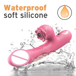 Venta al por mayor 2 en 1 Rosa flor consolador vibrador Anal vibrador clítoris succionador vibrador adultos juguetes sexuales para mujeres pareja masturbador - Product Image 6