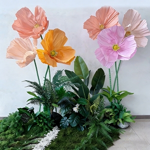 Arreglos Florales Gigantes de Papel para Escaparates y Fiestas, Flor Artificial Gigante de Amapola - Product Image 6