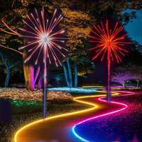 Lumière de Noël LED de qualité industrielle, effet feu d'artifice, IP65, étanche, en acier inoxydable, 100W, arbre de Noël, couleur RGB, éclairage extérieur