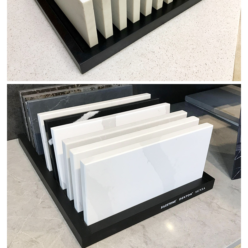 Hot Sale Mdf Countertop Sample Racks Factory Granite Rock Marble Desktop Quartz Ceramic Tile Display Rack Tabletop Stone Stand