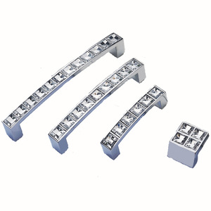 European Style Square Crystal Cabinet <b>Handle</b> Zinc Alloy Modern Wardrobe Drawer <b>Pull</b> Knob For Cabinet <b>Doors</b> - Product Image 5