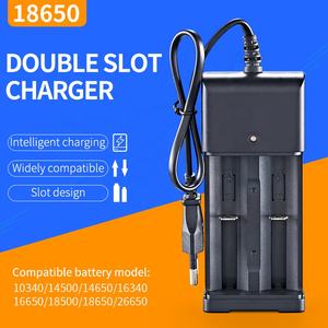 Chargeur de batterie 26650 Prise EU pour 10340 <span class=keywords><strong>14500</strong></span> 14650 16340 Batterie Li-ion 4.2V en vrac Chargeur de batterie rapide à 2 emplacements - Product Image 5