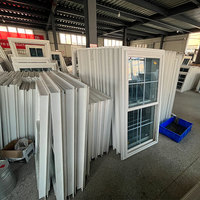 Ventanas Corredizas de PVC con Doble Acristalamiento, Horizontales, Impermeables, de Vinilo Plástico Personalizado, para Cocina, Hogar, Sótano, Exterior, Hotel Moderno