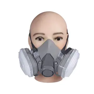 2024 fabbrica mezza faccia maschera antigas respiratore chimico e Silicone maschera di tenuta in Silicone maschera