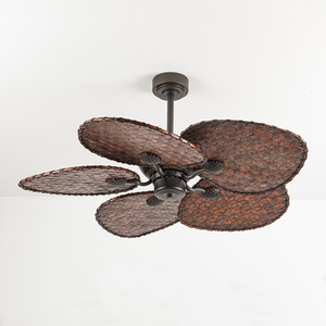 Outdoor Decorative <strong>Ceiling</strong> <strong>Fan</strong>, 5-blade Rattan Outdoor <strong>Ceiling</strong> <strong>Fan</strong>, Retro <strong>Ceiling</strong> <strong>Fan</strong>, <strong>Remote</strong> <strong>Control</strong> - Product Image 2
