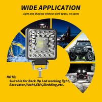 Feux antibrouillard LED DXZ 4 pouces 12V-24V 41LED carrés certifiés CE ROHS 16W Nouveaux avec garantie d'un an pour la rénovation/amélioration des voitures, bateaux, tracteurs