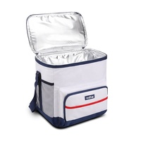 Sac isotherme réutilisable en tissu de coton 30L, étanche, de qualité alimentaire, avec poignée de transport et bandoulière réglable et amovible, compartiment avant