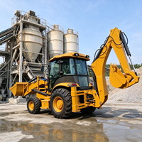Mini Skid Steer Excavator Roda Depan Belakang Terbaik 9t Loader untuk Pemasangan Pipa