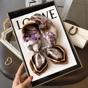 Роскошный 100% шелковый шарф, оптовая продажа, Женская квадратная шаль, Прямая поставка с завода, ультра мягкий гладкий многоцелевой аксессуар для весны и осени - Product Image 1