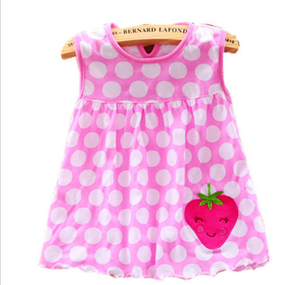 Robe d'été décontractée rouge pour filles, longueur genou, coupe trapèze, sans manches, avec fleurs, 2022 - Product Image 2
