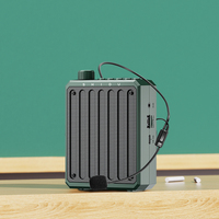 Penguat Suara Pinggang SHIDU 1800mah dengan Mikrofon Headset Berkabel Sistem PA Pribadi untuk Penceramah dengan Anti-howling