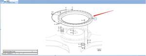 Excavadora EC160B EC180B/C/D Número de pieza 14577176 Anillo giratorio Rodamiento giratorio - Product Image 5
