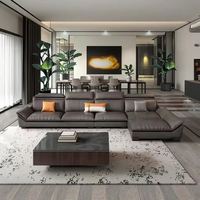 Italienisches Luxus-Sofa aus Echtem Leder für Wohnzimmer – Moderne Wohnzimmermöbel