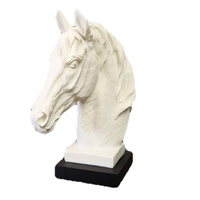 Grande Sculpture de tête de cheval en résine, Statue moderne en résine de polyrésine, ornements de grande qualité