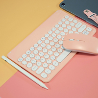 Kombo Keyboard dan Mouse Nirkabel Ramping Mini, untuk Tablet Android iPad