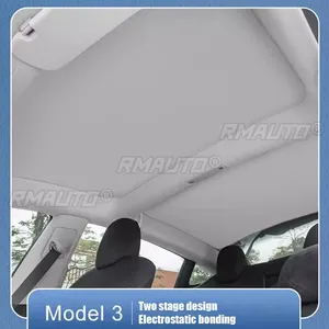 2 Cortinas Parasol para Techo Solar de Tesla Model 3/Y, Aislamiento Térmico para Techo de Coche, Adsorción Electrostática, Protector Solar para Claraboya - Product Image 5