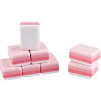 Mahjong américain de luxe en acrylique, 4 couches, nouveau, de voyage, écologique, résistant à l'eau, orange et blanc, 166 tuiles, directement de l'usine