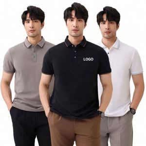 Healthy Breathable Anti-Wrinkle Plain Polo Collar <b>T</b> Shirts Men Custom Logo Polo <b>T</b> Shirts - Product Image 5