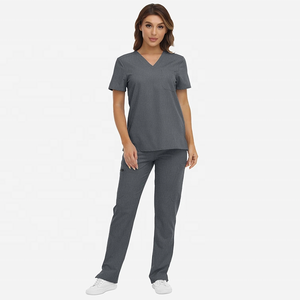 Conjunto de Ropa Quirúrgica para Mujer, Conjunto de Uniforme de Enfermería Unisex, Ropa de Trabajo Quirúrgica de Color Sólido - Product Image 5