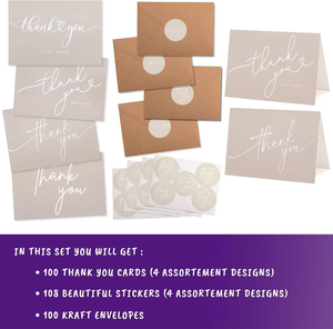 Cartes de remerciement personnalisées Myway 2026 à bas <span class=keywords><strong>prix</strong></span>, format 4x6 pouces, design unique, cartes de remerciement de mariage avec enveloppes pour cadeaux de vœux - Product Image 6