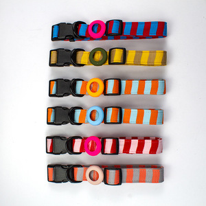Collier pour chien à rayures réfléchissantes, boucle en nylon réglable, colliers pour animaux de compagnie - Product Image 4